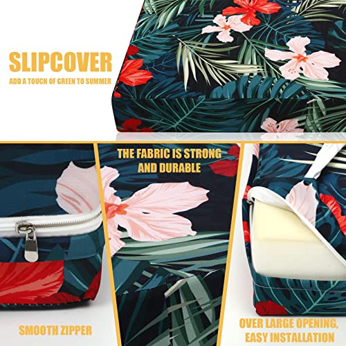 Panelee 6 Pcs Patio Cushion Covers Square Chair Seat Cushion Slip Covers Waterproof Outdoor Cushion Covers Replacement Water Repellent Slipcover With Ties For Sofa Furniture Bench (20 X 20 X 4 Inch) #TOP2