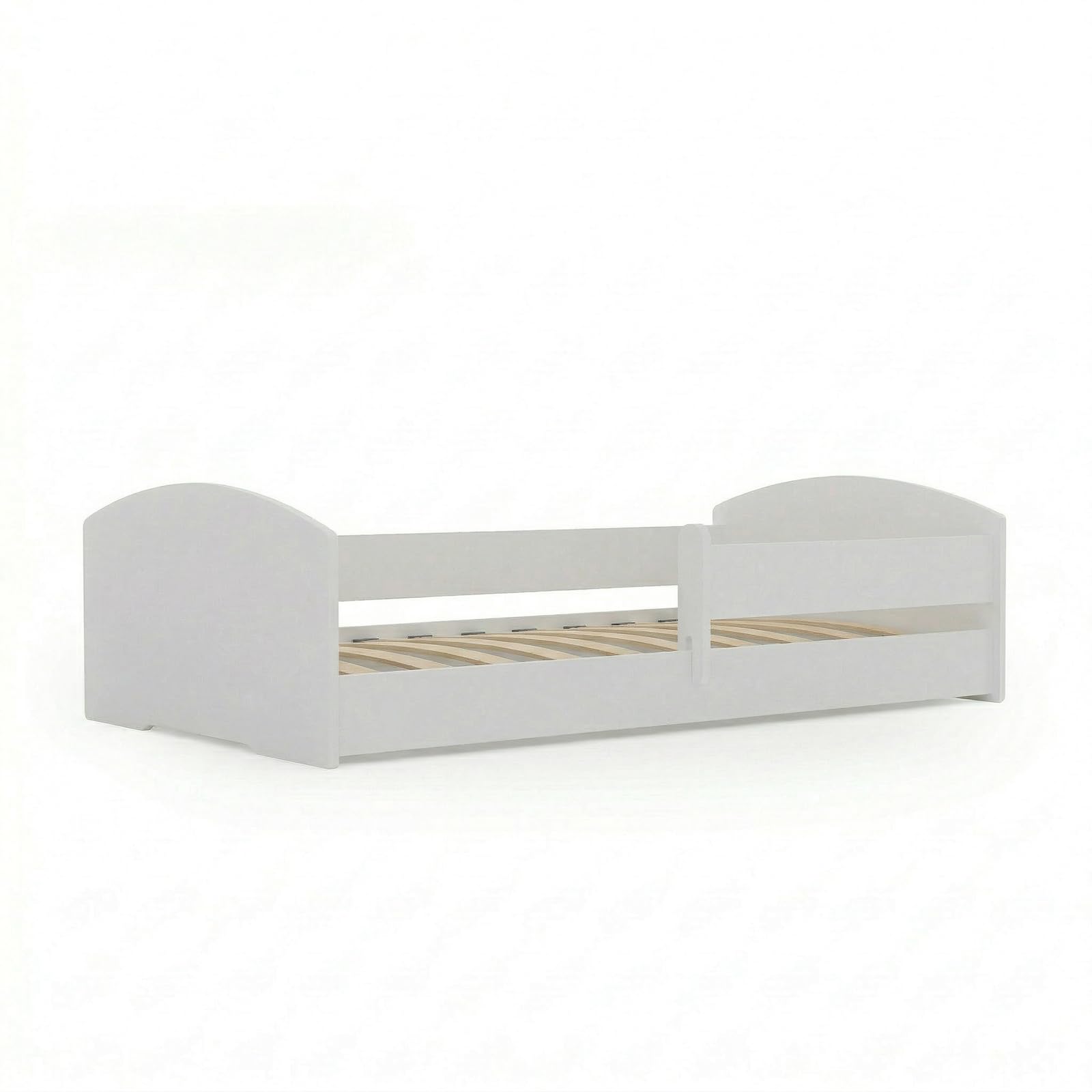 KOBI Lit Enfant Montessori Leo 140x70 - lit Bas avec Balustrade (sans Matelas, 140x70)
