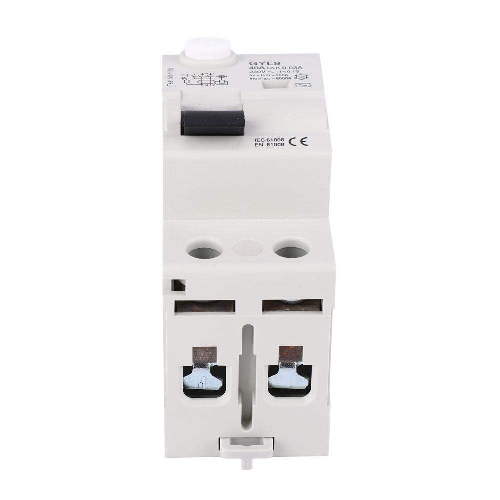 IEUMJNAT RCBO Residual Current, 63A Circuit Leakage Protector, Electronic Breaker, Commerce for Industry Household High-Rise Building(40a)
