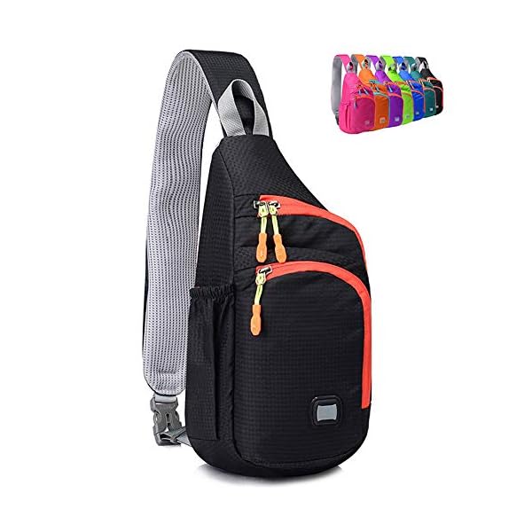 Peicees Small Sling Backpack Waterproof Unisex Shoulder Bag Chest Crossbody Daypack