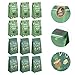 PRETYZOOM St Patrick's Day Themed Candy Decorative Baking Paper Bags with 12 Sealing Stickers, Portable Storage Pouch Set for Party Favors and Wrapping, 12pcs