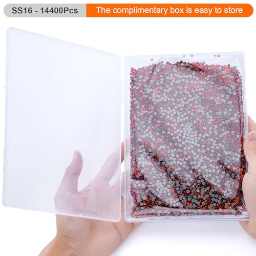 Image of Hotfix Rhinestones Bulk, 14400PCS Hyacinth Hot Fix Rhinestones for Clothes DIY Decoration Crafts, Hyacinth, SS16, 3.8-4.0mm
