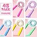 Aoriher Jump Rope for Kids Nylon Adjustable Weighted Braided Fitness Skipping Stripe Ropes with Plastic Handles 8.2 Feet for Christmas Outdoor Exercise Sport Party Equipment Gift, Assorted Colors(45)