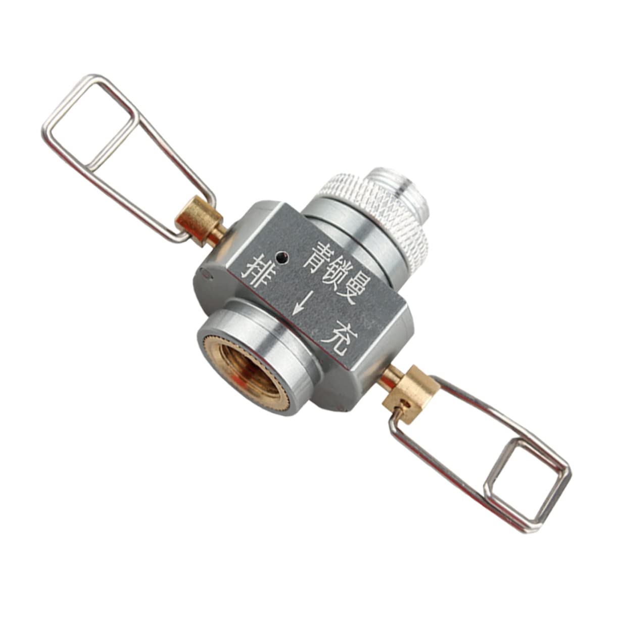 GALPADA Outdoor Gas Tank Adapter Propane Refill Valve Flat Tank Converter for Camping Supplies Durable and Leak Resistant Design Compatible Propane Tanks