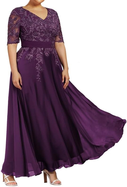 Miniatura 2 de Vestidos para madre de la novia para boda, vestido largo de encaje de noche, vestidos formales de gasa, vestidos de madre del novio