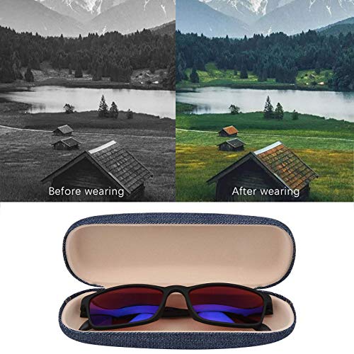 Alomejor Occhiali Correttivi per Daltonici Rosso