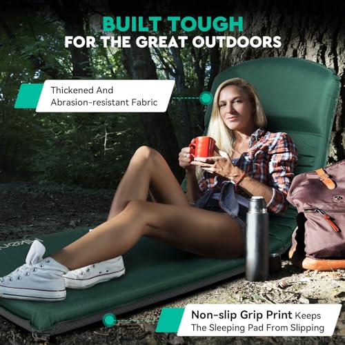 Hikenture-Self-Inflating-Sleeping-Pad-for-Camping-3-Ultra-Thick-Camping-Pad-with-Pillow-95-R-Value-Insulated-Camping-Mattress-4-Season-Inflatable-Foam-Camping-Mat-for-Car-Tent-Cot