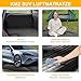 KMZ Auto Matratze, 2 Kissen Auto Luftmatratze, Doppelseitige Verdickte Beflockung Automatratze Camping Aufblasbaren Autobett für Kofferraum Rückbank (Dunkelgrau)