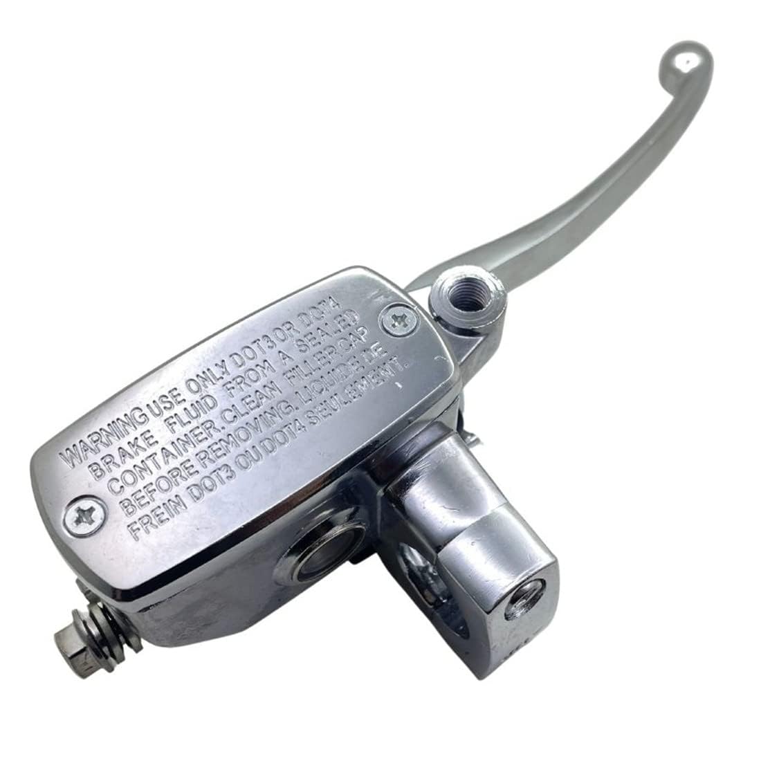 25mm (1") Motorcycle Handlebar Control Set – Chrome Brake Master Cylinder & Clutch Lever Pair