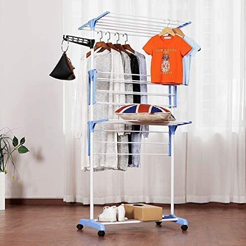 3 Tiers Foldable Garment Hanger Clothes Airer Drying Rack Laundry Support Horse 3 Tiers Foldable Garment Hanger Clothes Airer Drying Rack Laundry Support Horse