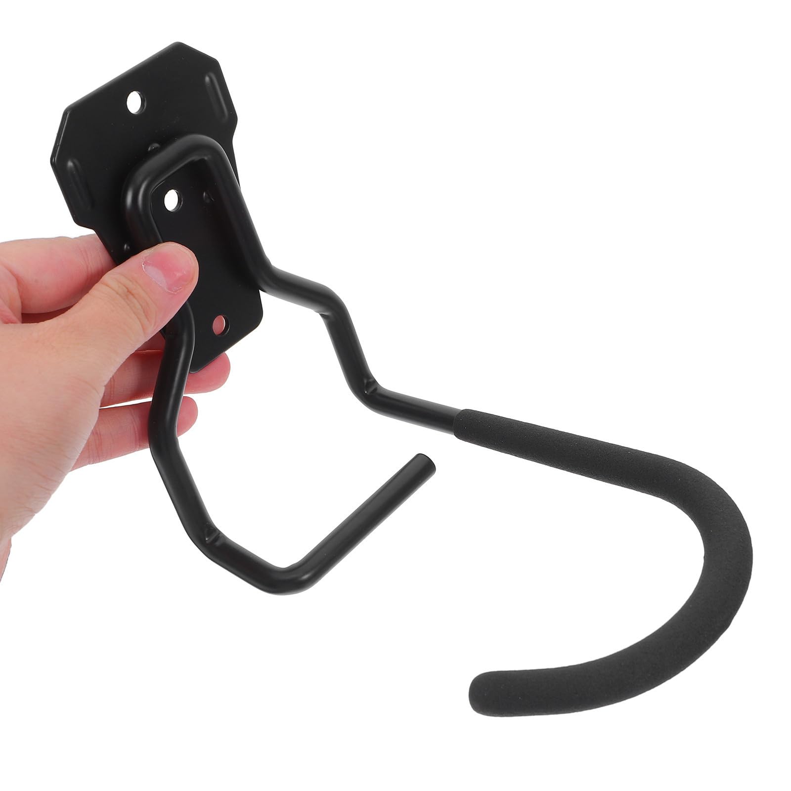 Holibanna 4 Pezzi Gancio da Garage per Bici e Attrezzi, Ferro Nero, Montaggio a Parete, Salvaspazio, Supporto per Bicicletta e Utensili da Giardino