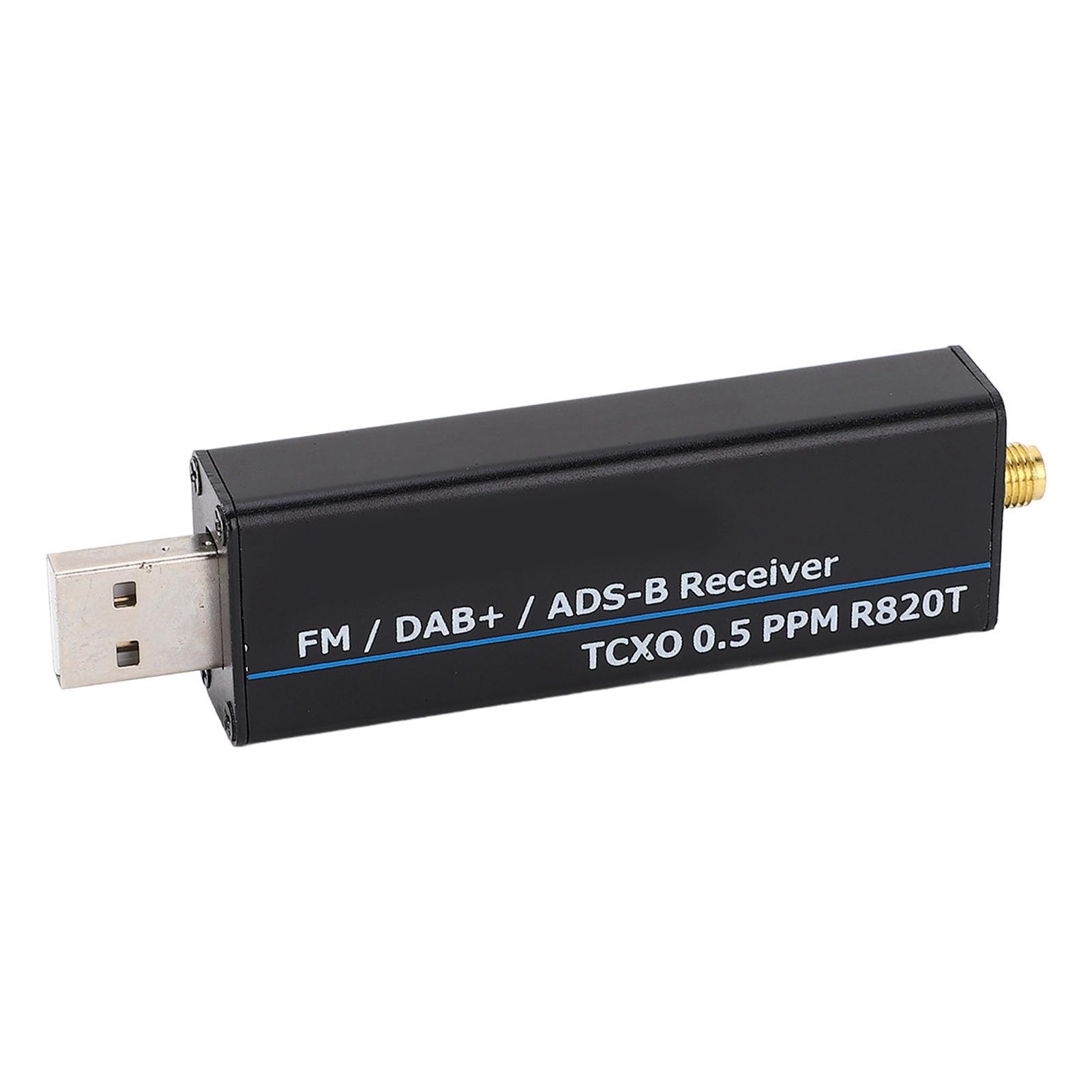 Récepteur RTL SDR, Radio Définie par Logiciel 100KHz à 1766MHz, Radio Définie par Logiciel RTL2832U R820T2 0.5 PPM TCXO USB Pleine Bande
