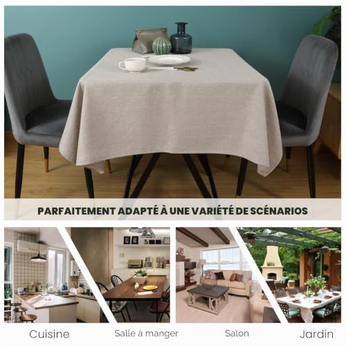 Nappe antitache et imperméable lavable en machine pour une protection de table durable - 7