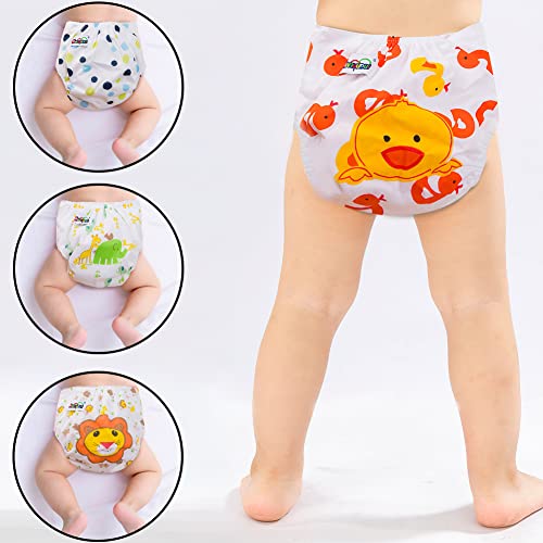 Stoffwindel Taschenwindel, FainFun 4 Stücke Wiederverwendbare Windeln Set, Mehrwegwindeln für Babys, Waschbare Stoffwindeln, Waschbare Windeln, Waschbar, Weiß, für Frischgebackene Mütter