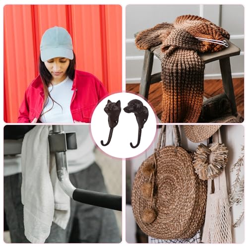 Crochets muraux en fonte style rustique pour patère vêtement rétro