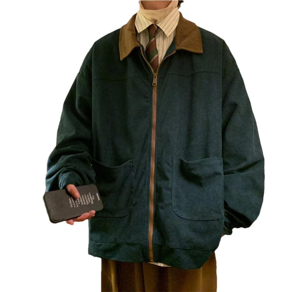 Manteaux corduroy de qualité supérieure veste rétro patchwork confortable pour hommes - 6