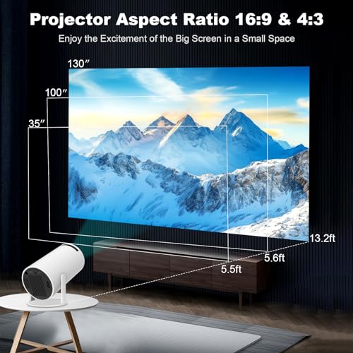 Mini Projector, Compatible with 4K 1080P Portable Projector with Dual Band WIFI6 5G Wireless 5.0 Bluetooth Android 11, 160 ANSI Lumens, 180° Rotation, Auto Keystone Correction, Projector 7 51fI2bQGcKL