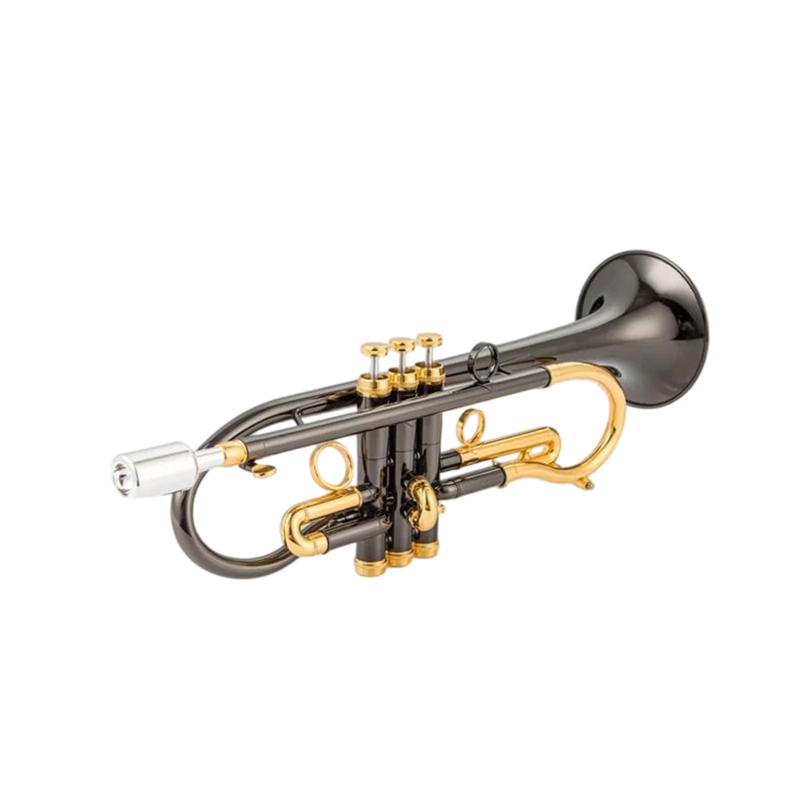 Instrument Muzyczny Trąbka Profesjonalny Instrument Muzyczny Trąbka Bb Dwutonowa Z Niklowanego Mosiądzu W Futerale