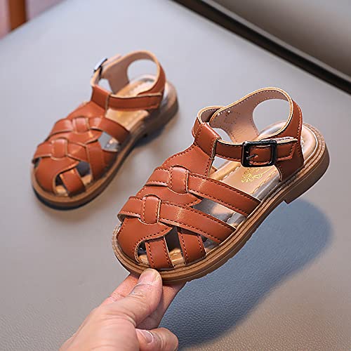 Carpet Slippers for Girls Girls Sandals Toddler Little Kid Closed Toe T Strap Flats Dress Sandals Girls Shoes2