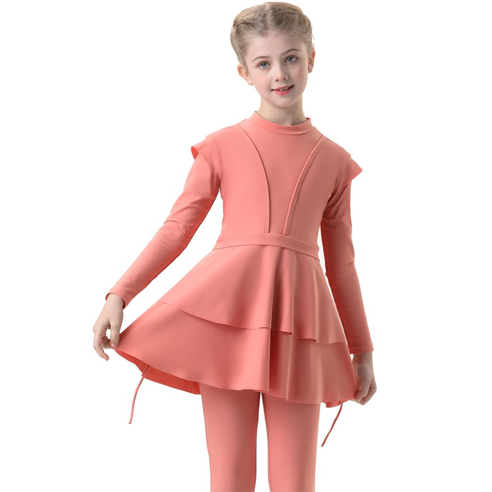 FYMNSI Maillot de bain Burkini pour enfants filles bébé modeste musulman maillots de bain manches longues haut pantalon hijab maillot de bain 3 pièces maillot de bain rashguard