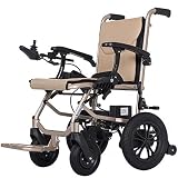 Sedia a rotelle,elettrico intelligente in lega di alluminio automatico, joystick portatile a 360 ° intelligente pieghevole e compatto, wei100kg