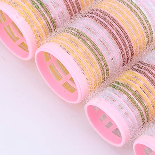 Minkissy 6 rolos de cabelo de plástico, 3 tamanhos, rolos autoaderentes, modeladores de cabeleireiro