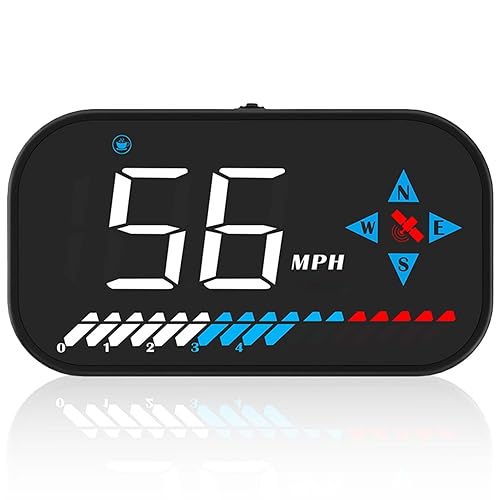 ACECAR - Velocímetro GPS, pantalla universal con GPS para automóvil, velocímetro HUD con interfaz USB, velocidad, dirección de conducción,