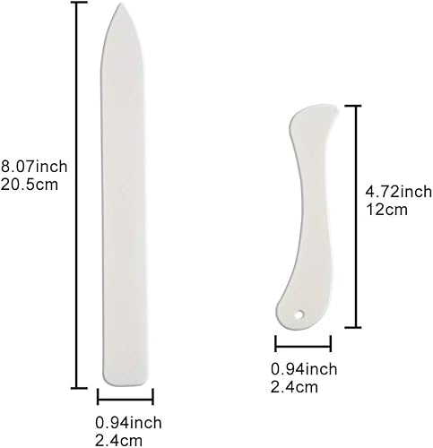 Miniatura 2 de Juego de 8 carpetas de huesos, carpeta de hueso de plástico, herramienta de puntuación para manualidades de papel, fabricación de tarjetas y