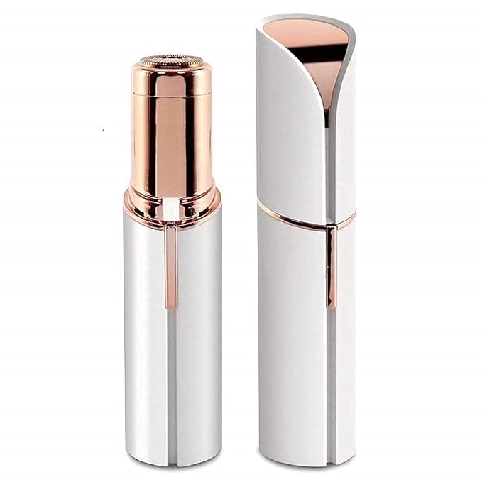 Hair Remover For Women Skincare Lipstick Shape Mini Epilator trimmer Machine for face, Upper Lip, Chin, Eyebrow, etc. with Battery(Golden White) at Rs. 349