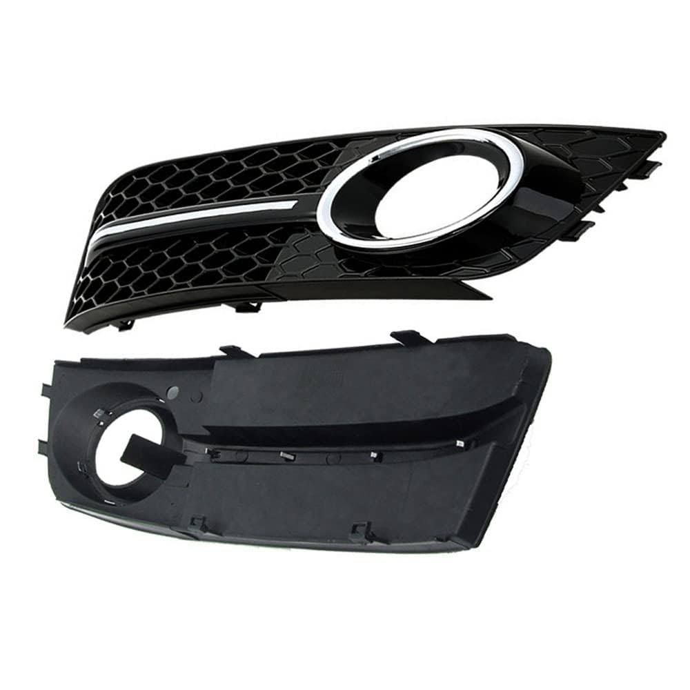 Couvercle Phare Antibrouillard Aramox Pour Audi B8 2009-2011 - Grille Maille ABS Noir | Pack De 2