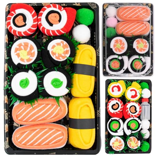 Chaussettes sushis Maki Roll lot de 12 paires en coton contre la routine des looks ternes