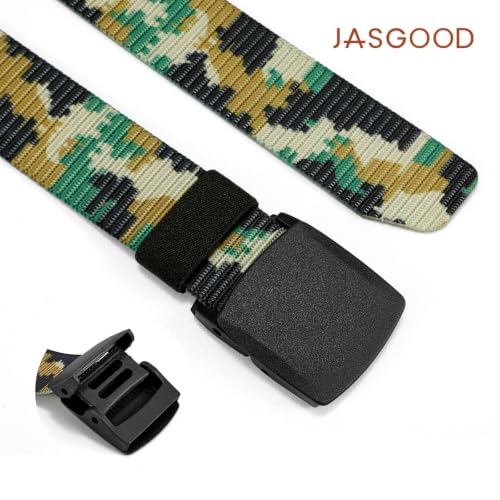 Image of JASGOOD Nylon Canvas Breathable Military Tactical Men Waist Belt With Plastic Buckle