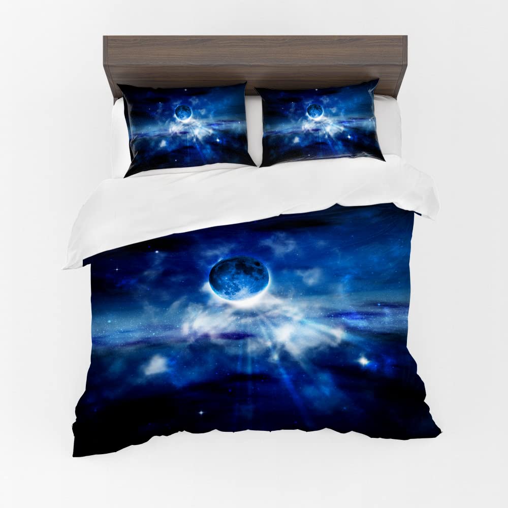 Parure de lit ciel étoilé 3D douce anti-froissement pour le sommeil des enfants