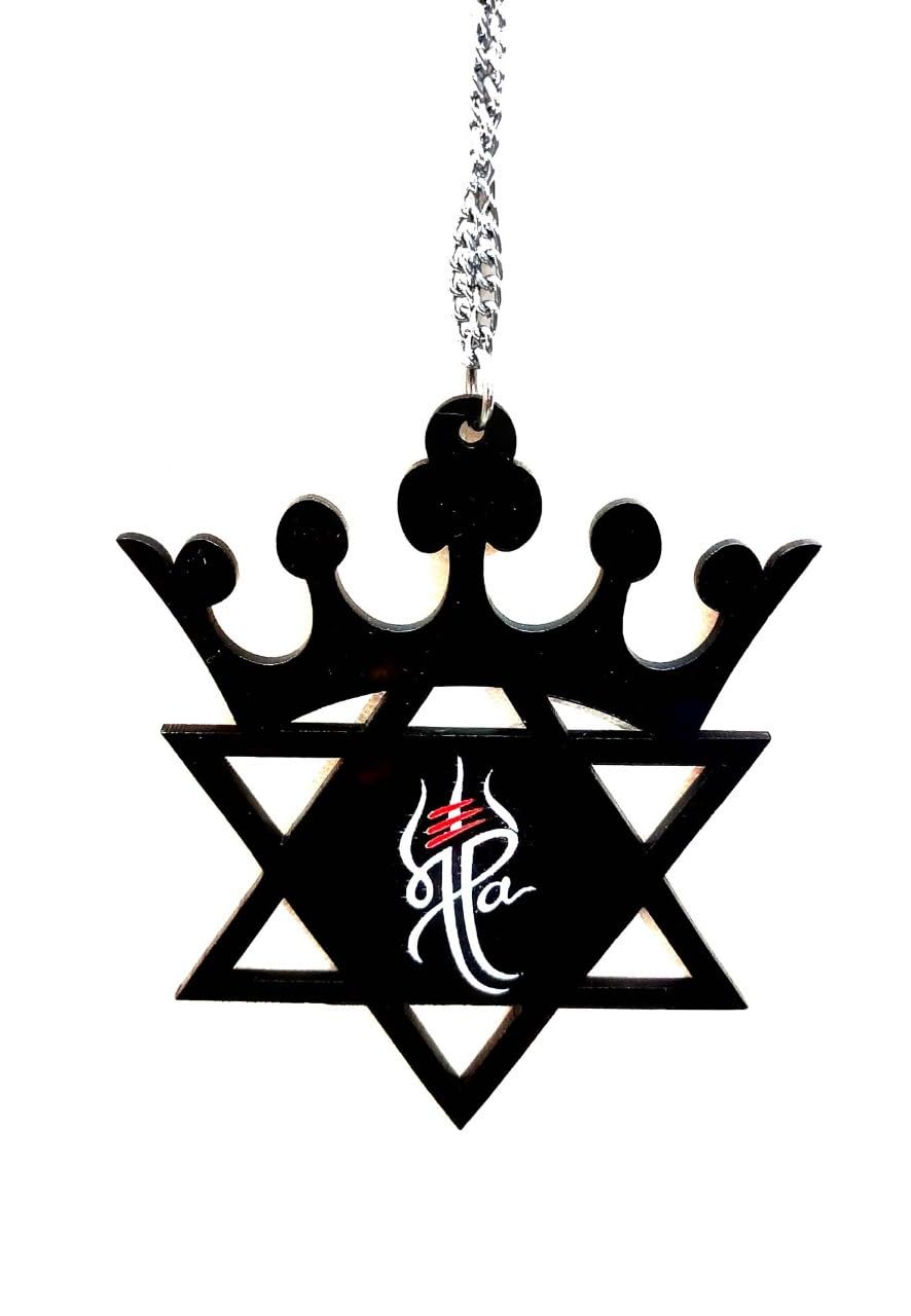 Car Hanging Accessories - Maa Paa King - Printed Interior Decoration for Car - Acrylic Car Dashboard Showpiece Hanging - Car Interior Deco Rear Mirror Hanging