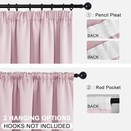 DWCN Blackout Curtains for Bedroom Thermal Insulated Room Darkening Pencil Pleat Window Curtains for Living Room 46 x 90 inch Length - Image 4