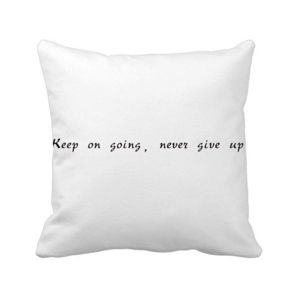 Housse de coussin carrée Keep On Going idéale pour créer un coin lecture cosy et motivant