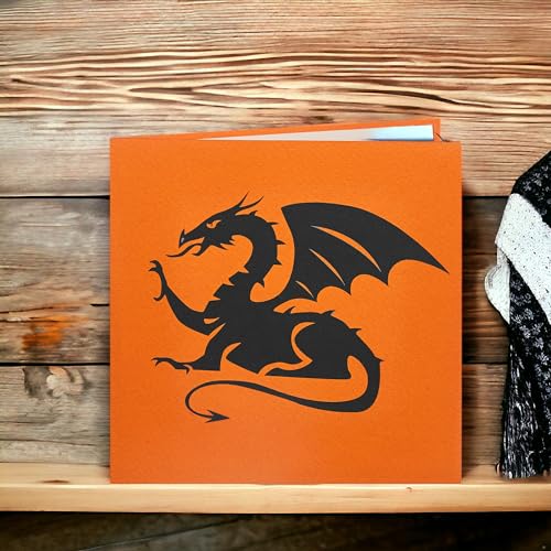 Image of Rykamia Dragon Pop Up Card, Blank Dragon Card With Envelop, Year of Dragon Card 2024, Dragon Birthday Card, Pop Up Card for Boyfriend, Card for Dad, Dragon Gift, Dragon Thank You Card, D&D Card Pop Up