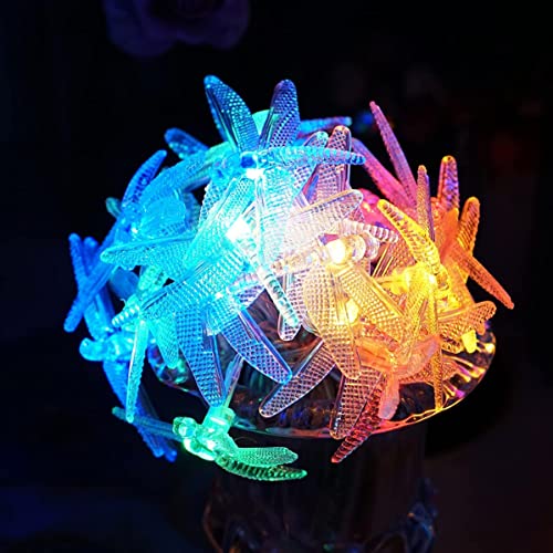 Wonfast Dragonfly String Lights, 3M 20Led Dragonfly Copper Wire Fairy Decorative Lights Battery Powered For Bedroom Summer Garden Landscape Wedding Party Christmas Lighting Decoration(Multicolor) #TOP4