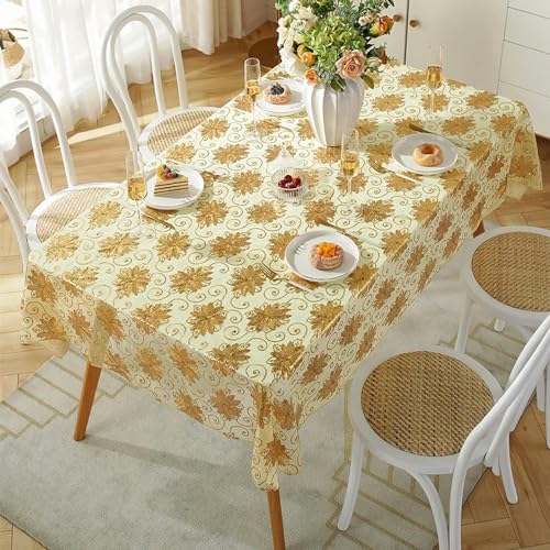Nappe de Table à Paillettes Or pour Décoration de Noël et Fêtes - 3