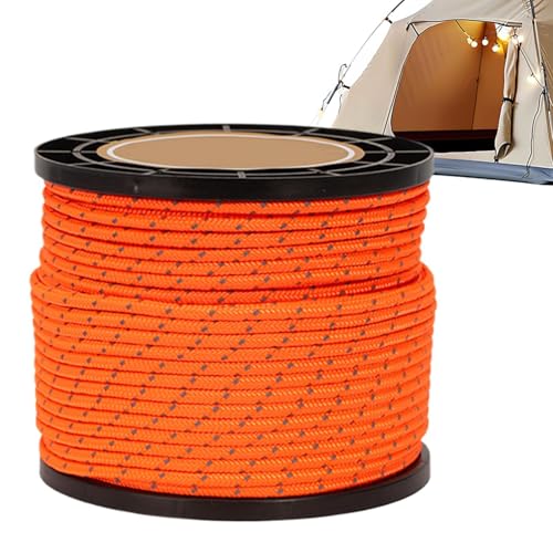 Cuerda reflectiva 4mm para vientos de carpas lonas toldos y camping 50m 8