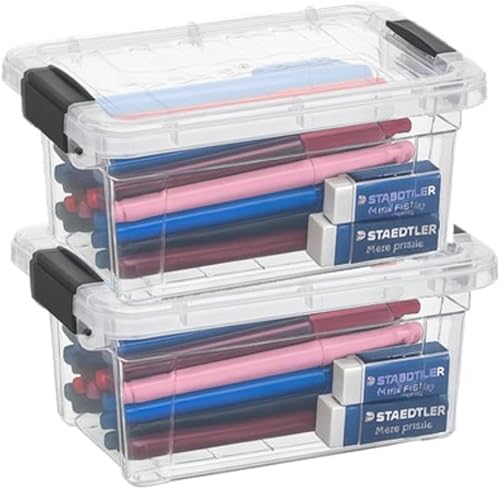 Miniatura 62 de Superio Cajas de almacenamiento transparentes con tapas, contenedores de plástico de 8.75 cuartos de galón para organizar, cajas apilables, sin BPA,