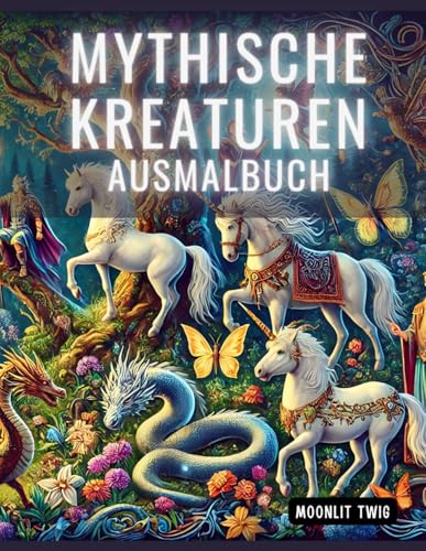 Mythische Kreaturen Ausmalbuch: Detaillierte Designs für Entspannung und magische Inspiration
