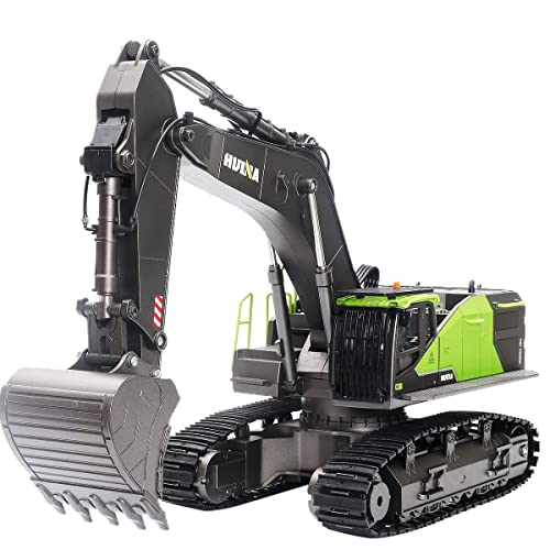 Huina 1593 rc Excavator for Kids Fully Functional Remote Control Excavator for Adults RC Construction Vehicle Toy with LED Light Sounds 2 Batteriesâ€¦ (HUINA 1593)