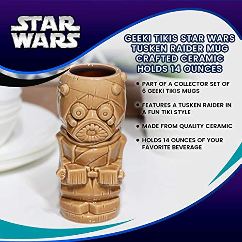 Taza Geeki Tikis Star Wars Tusken Raider Cerámica 14 onzas miniatura 6