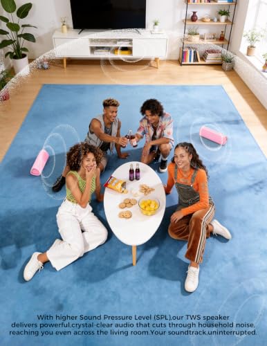 Image of BolaButty Bluetooth Speaker, IPX5 Waterproof Speaker with HD Sound, Up to 20H Playtime, TWS Pairing, BT5.3, Portable Wireless for Home /Party /Outdoor /Beach, Electronic Gadgets, Birthday Gift (Pink)