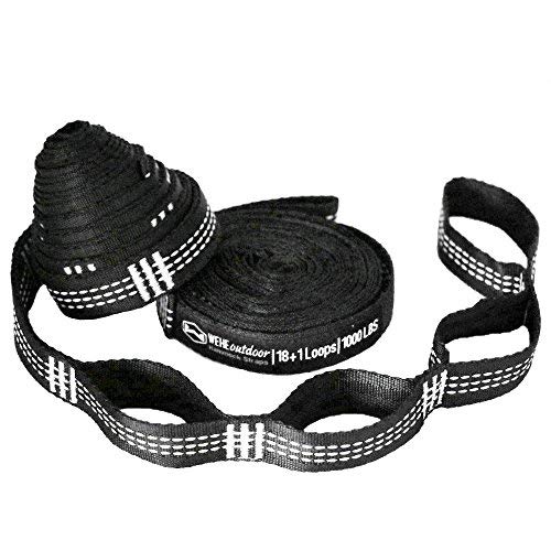 Hammock Straps Extra Strong & Lightweight,36 Loops, 2000Lbs Breaking Strength,100% No Stretch Polyester,Tree Friendly,Quick&Easy Setup Best Suspension System #TOP7
