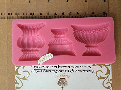 Anyana Flower Urns Vases Pots Silicone Mould Cake Fondant Gum Paste Mold For Sugar Paste Wedding Party Cupcake Decorating Topper Decoration Sugarcraft Icing Biscuit Décor #TOP5