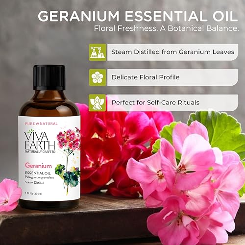 Aceite esencial de Geranio, 100% puro y natural, 1 fl oz miniatura 2