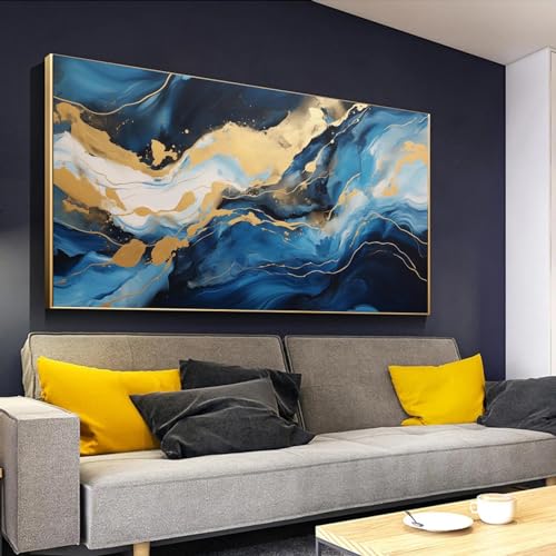 Peinture encadrée pour chambre à coucher au design abstrait et élégant