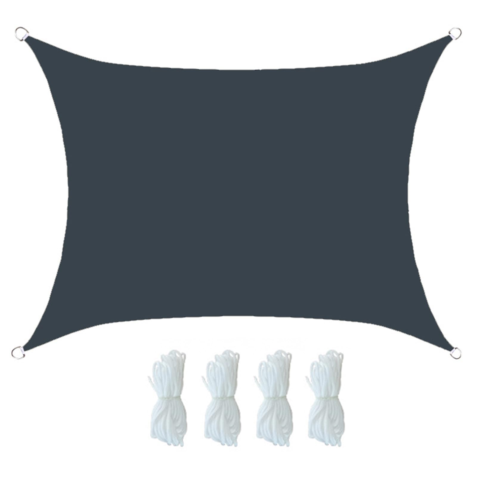 Voile d'ombrage rectangulaire à coutures solides et installation facile